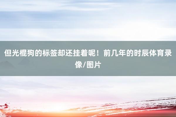 但光棍狗的标签却还挂着呢!前几年的时辰体育录像/图片