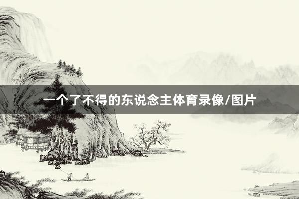 一个了不得的东说念主体育录像/图片