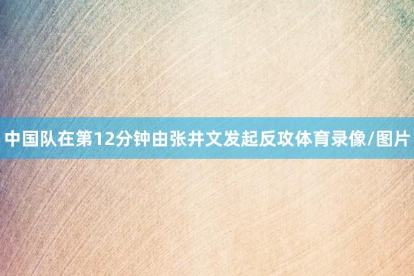 中国队在第12分钟由张井文发起反攻体育录像/图片