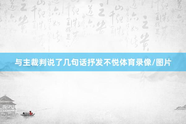 与主裁判说了几句话抒发不悦体育录像/图片