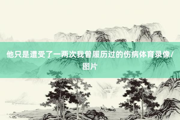 他只是遭受了一两次我曾履历过的伤病体育录像/图片
