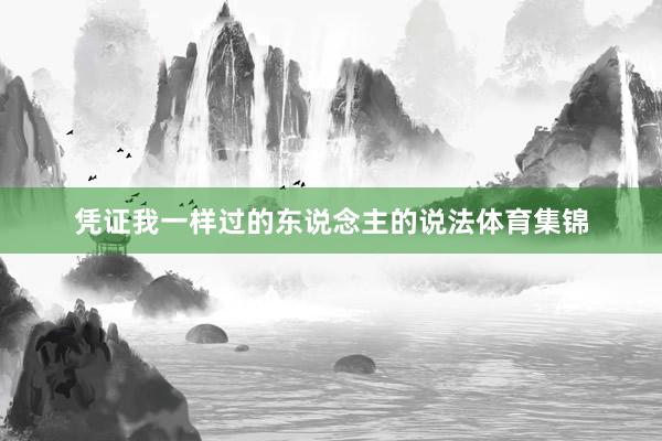 凭证我一样过的东说念主的说法体育集锦